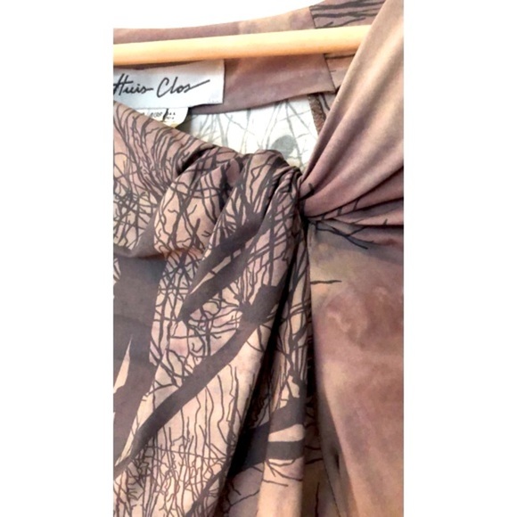 Huis Clos Dress Hand Painted Loose Fit Short Sleeve Baggy Slouchy Artistic 6 - Picture 3 of 8